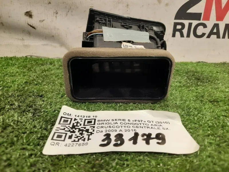 Griglia Condotto ARIA Cruscotto Centrale SX 141218 10 Bmw Serie 5 F07 GT 2010