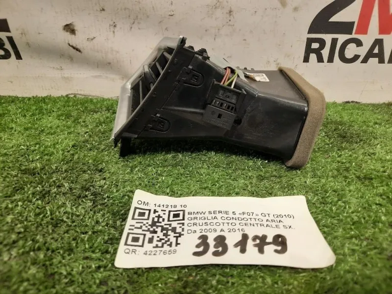 Griglia Condotto ARIA Cruscotto Centrale SX 141218 10 Bmw Serie 5 F07 GT 2010