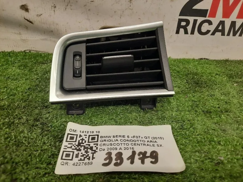 Griglia Condotto ARIA Cruscotto Centrale SX 141218 10 Bmw Serie 5 F07 GT 2010