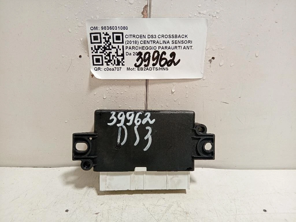 Centralina Sensori Parcheggio Paraurti ANT 9836031080 Citroen DS3 Crossback 2018