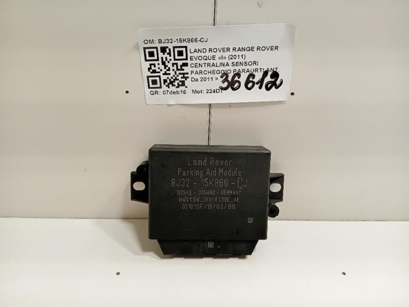 Centralina Sensori Parcheggio Paraurti ANT BJ32-15K866-CJ Land Rover Range Rover Evoque I 2011
