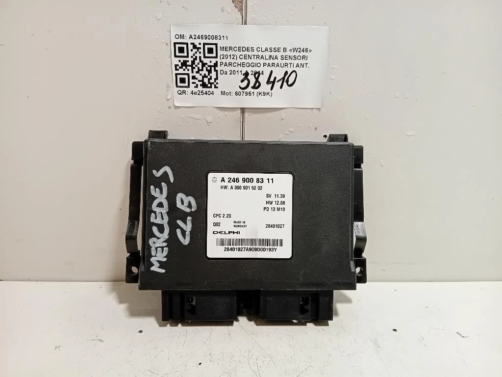 Centralina Sensori Parcheggio Paraurti ANT A2469008311 Mercedes Classe B W246 2012