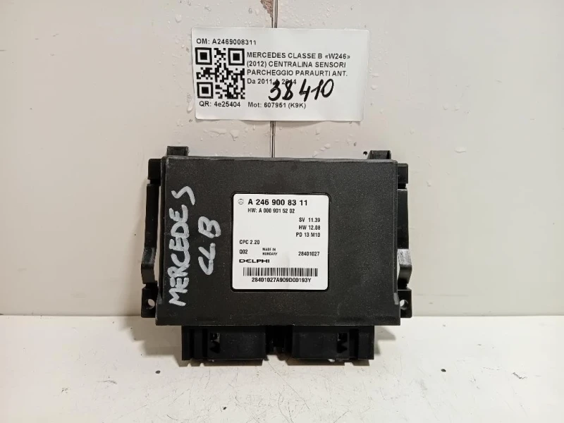 Centralina Sensori Parcheggio Paraurti ANT A2469008311 Mercedes Classe B W246 2012