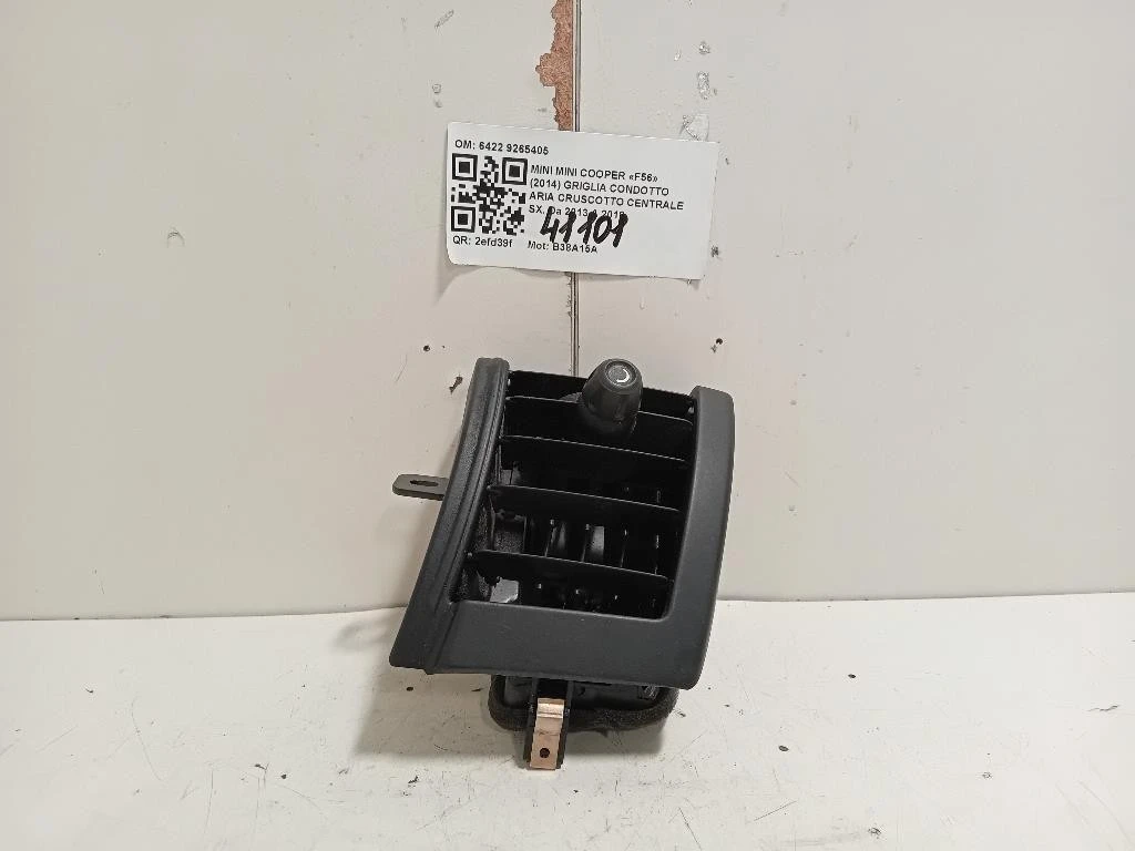 Griglia Condotto ARIA Cruscotto Centrale SX 6422 9265405 Mini MINI Cooper F56 2014