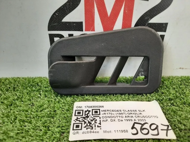 Griglia Condotto ARIA Cruscotto INF DX 1708300266 Mercedes Classe SLK R170 1997