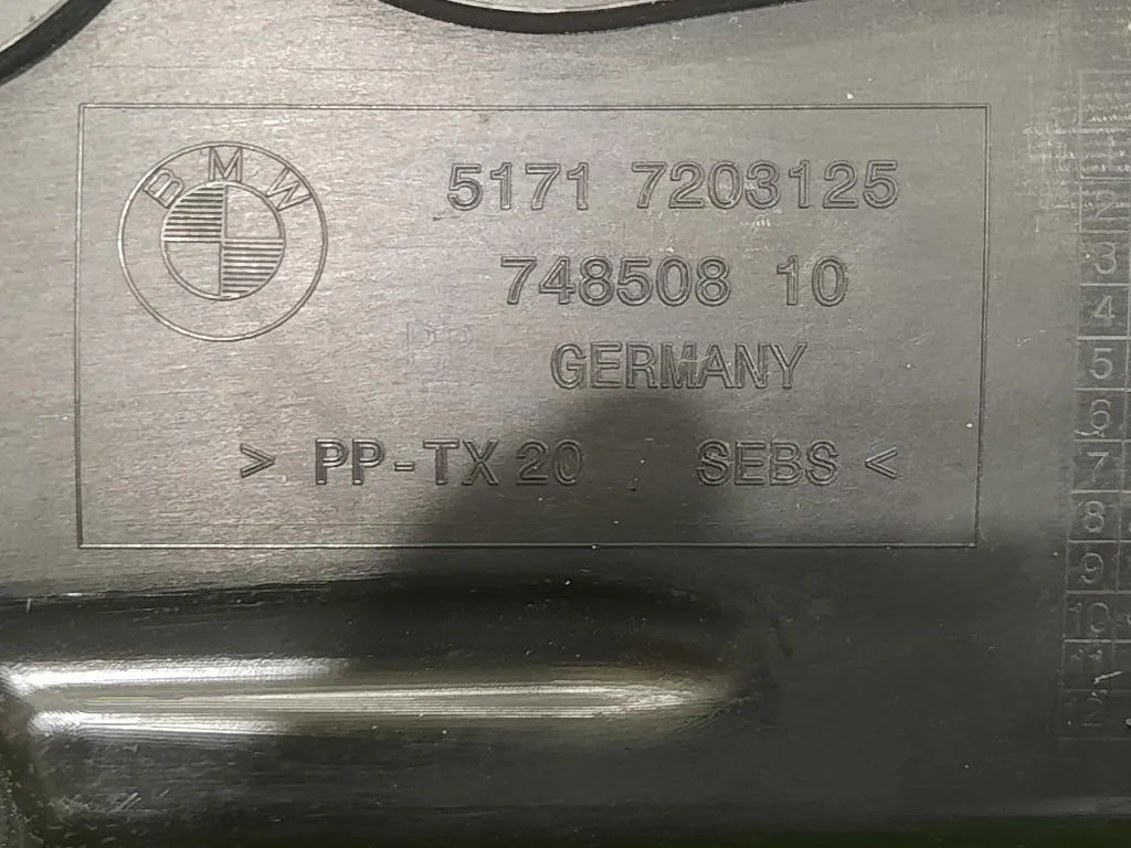 Griglia Copertura Cunetta Acqua 5171 7203125 COPRIPARABREZZA Bmw Serie 5 F10 Berlina 2012