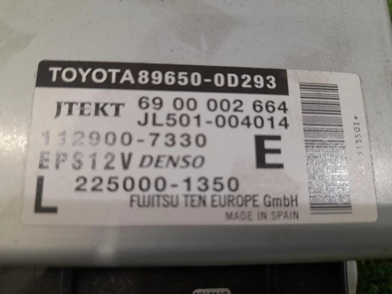 Centralina Servosterzo 896500D293 Toyota Yaris IV 2014