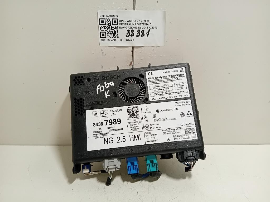 Centralina Sistema DI Navigazione 84387989 Opel Astra K 2016
