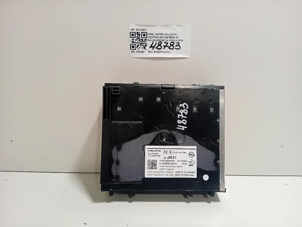 Centralina Sistema DI Navigazione 39132631 Opel Astra K 2016
