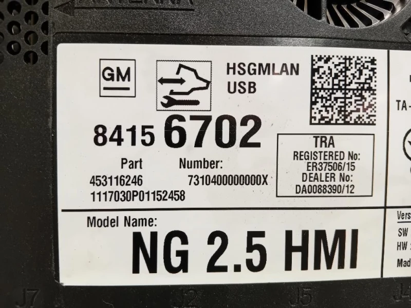 Centralina Sistema DI Navigazione 84156702 Opel Astra K 2016