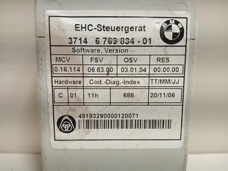 Centralina Sospensioni AD ARIA 3714 6 769 804-01 Bmw Serie 7 E66 2003