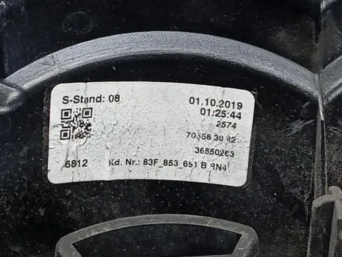 Griglia DI Ventilazione Paraurti ANT 83F853651B Audi Q3 8UB 2012