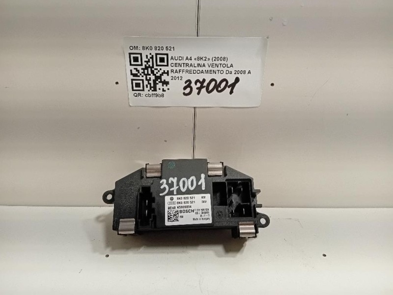 Centralina Ventola Raffreddamento 8K0 820 521 Audi A4 8K2 2008