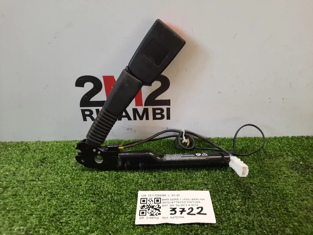 Attacco Cintura ANT DX 72117259388 Bmw Serie 1 F20 Berlina 2012