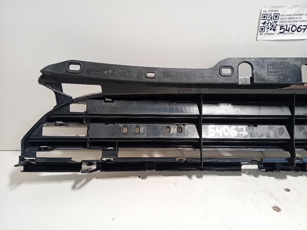 Griglia DI Ventilazione Paraurti ANT 2751291 Mini MINI Cooper R56 2007