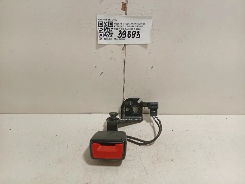 Attacco Cintura Sedile POST DX 4K8 857 740L Audi A6 4GD Avant 2016