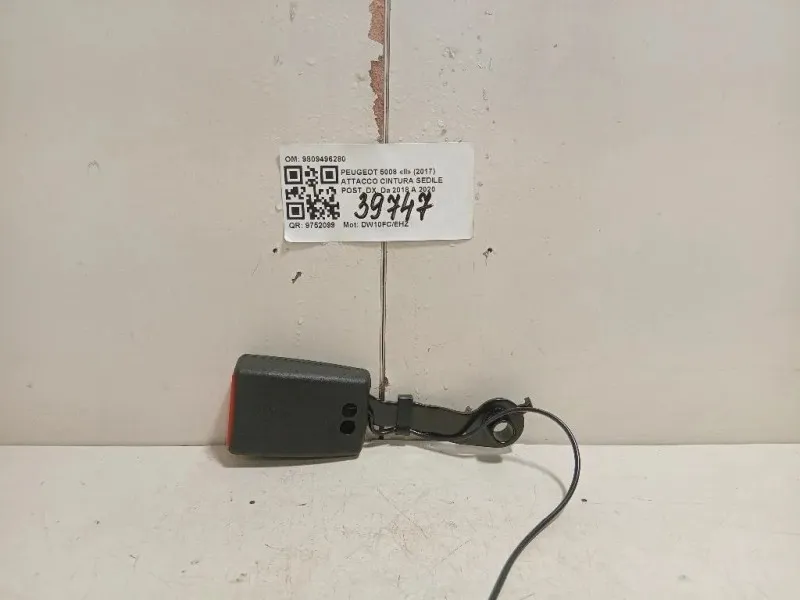 Attacco Cintura Sedile POST DX 9809496280 Peugeot 5008 II 2017
