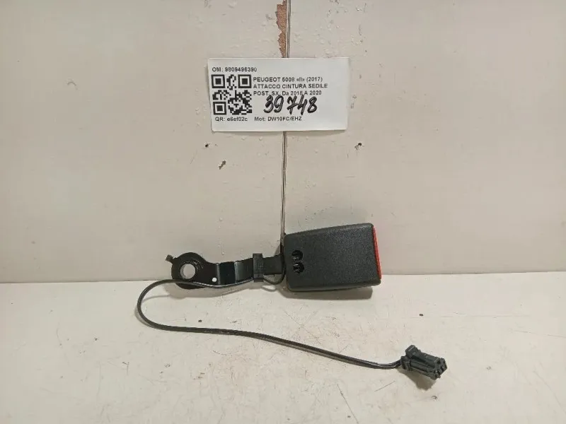 Attacco Cintura Sedile POST SX 9809496390 Peugeot 5008 II 2017