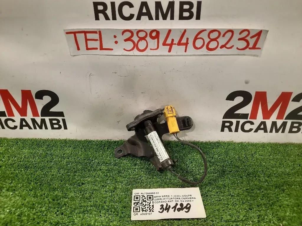 Attuatore Cerniera Cofano ANT DX AL7289995 02 Bmw Serie 1 E82 Coupe 2005