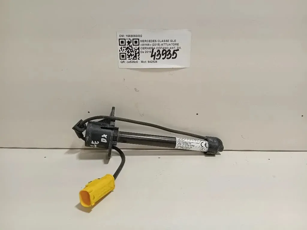 Attuatore Cerniera Cofano ANT DX 1669060002 Mercedes Classe GLE W166 2015