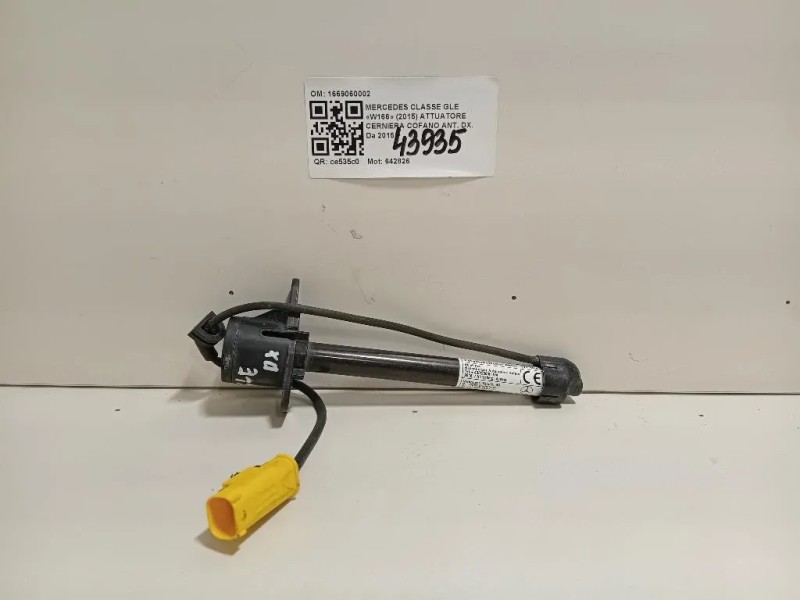 Attuatore Cerniera Cofano ANT DX 1669060002 Mercedes Classe GLE W166 2015