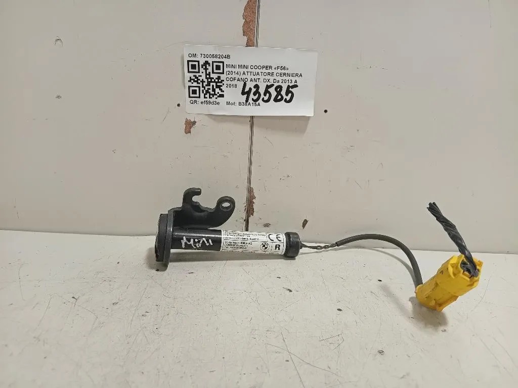 Attuatore Cerniera Cofano ANT DX 730058204B Mini MINI Cooper F56 2014