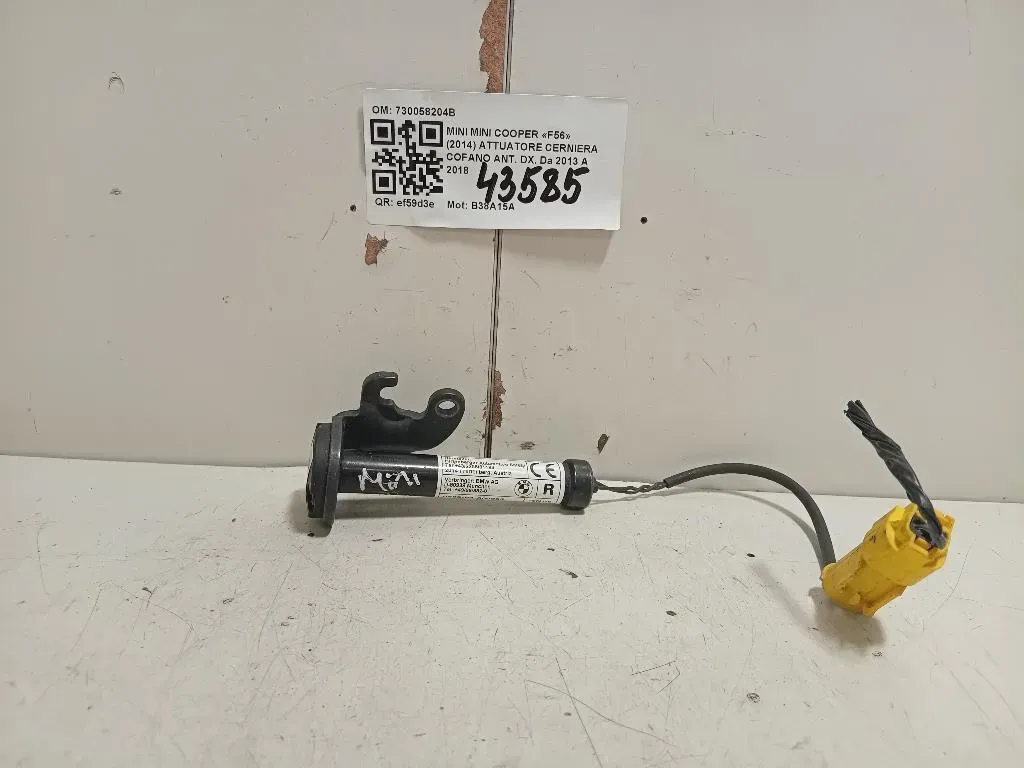 Attuatore Cerniera Cofano ANT DX 730058204B Mini MINI Cooper F56 2014