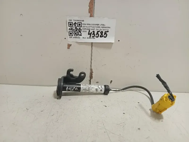 Attuatore Cerniera Cofano ANT DX 730058204B Mini MINI Cooper F56 2014
