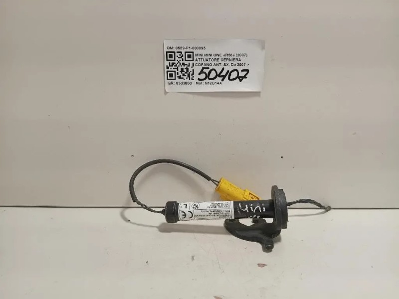 Attuatore Cerniera Cofano ANT SX 0589-P1-000095 Mini MINI ONE R56 2007