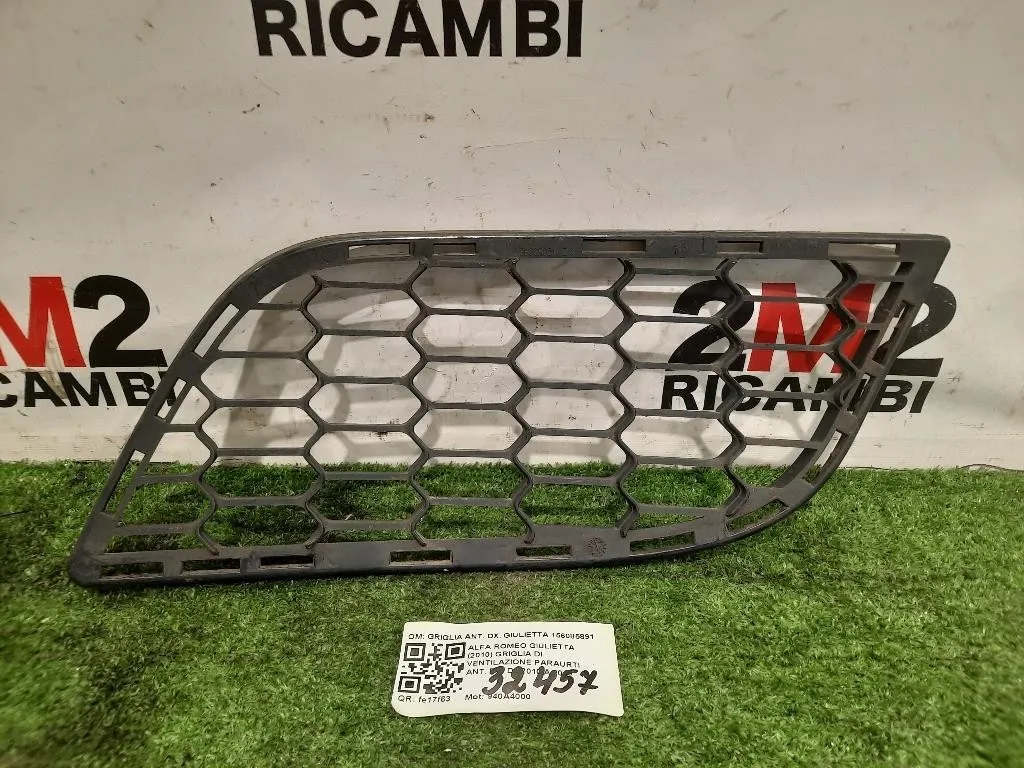 Griglia DI Ventilazione Paraurti ANT DX GRIGLIA ANT DX GIULIETTA 156085891 Alfa Romeo Giulietta 2010
