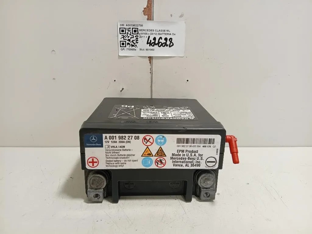 Batteria A0019822708 Mercedes Classe ML W166 2012