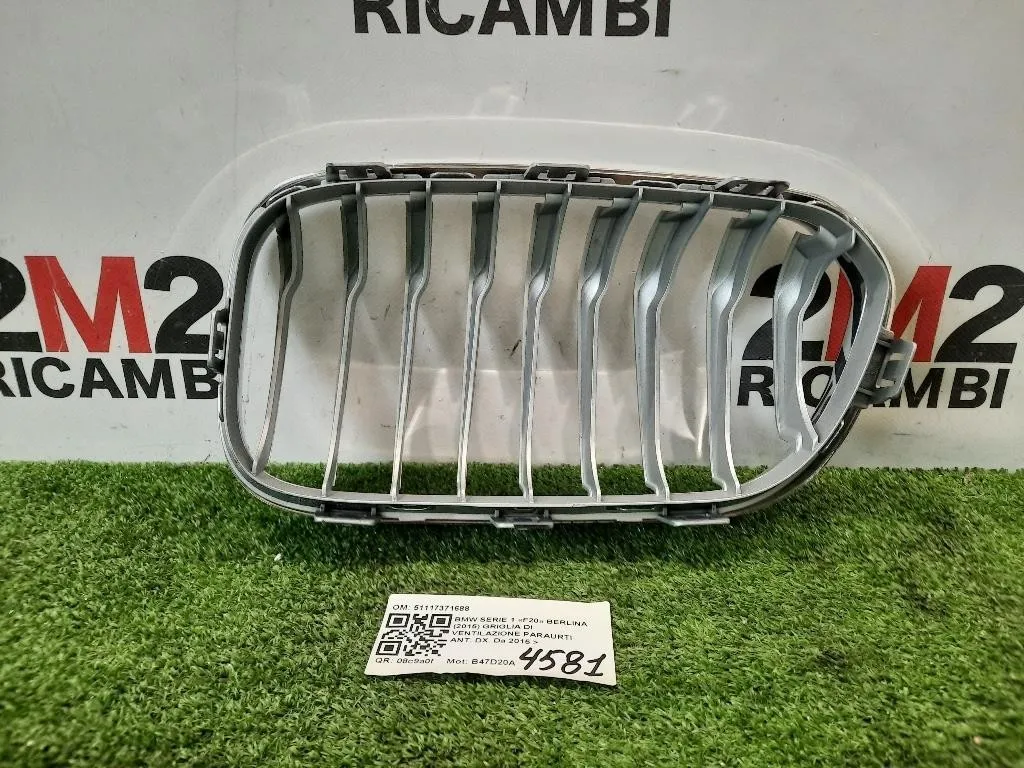 Griglia DI Ventilazione Paraurti ANT DX 51117371688 DESTRO Bmw Serie 1 F20 Berlina 2015