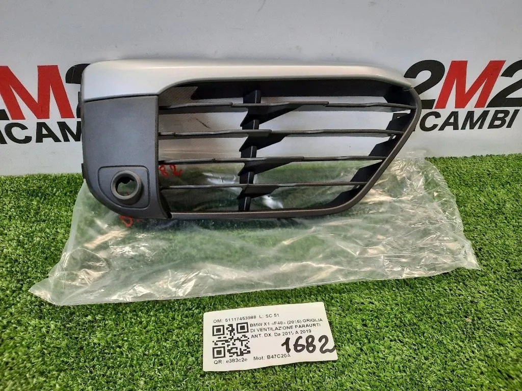 Griglia DI Ventilazione Paraurti ANT DX 51117453988 Bmw X1 F48 2015