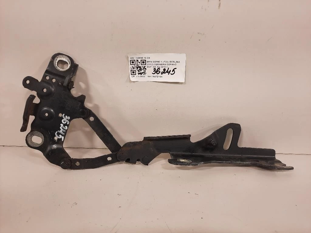 Cerniera Cofano ANT DX 139896 10 DX Bmw Serie 1 F20 Berlina 2012