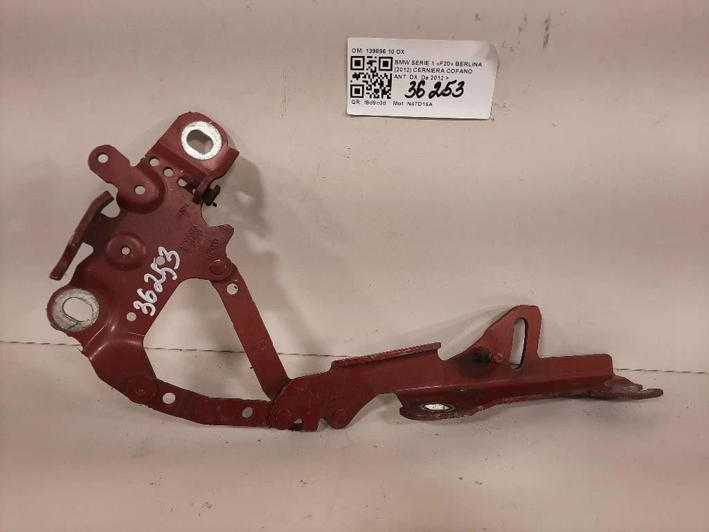 Cerniera Cofano ANT DX 139896 10 DX Bmw Serie 1 F20 Berlina 2012