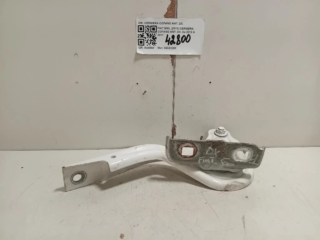 Cerniera Cofano ANT DX 51883029 Fiat 500L 2013
