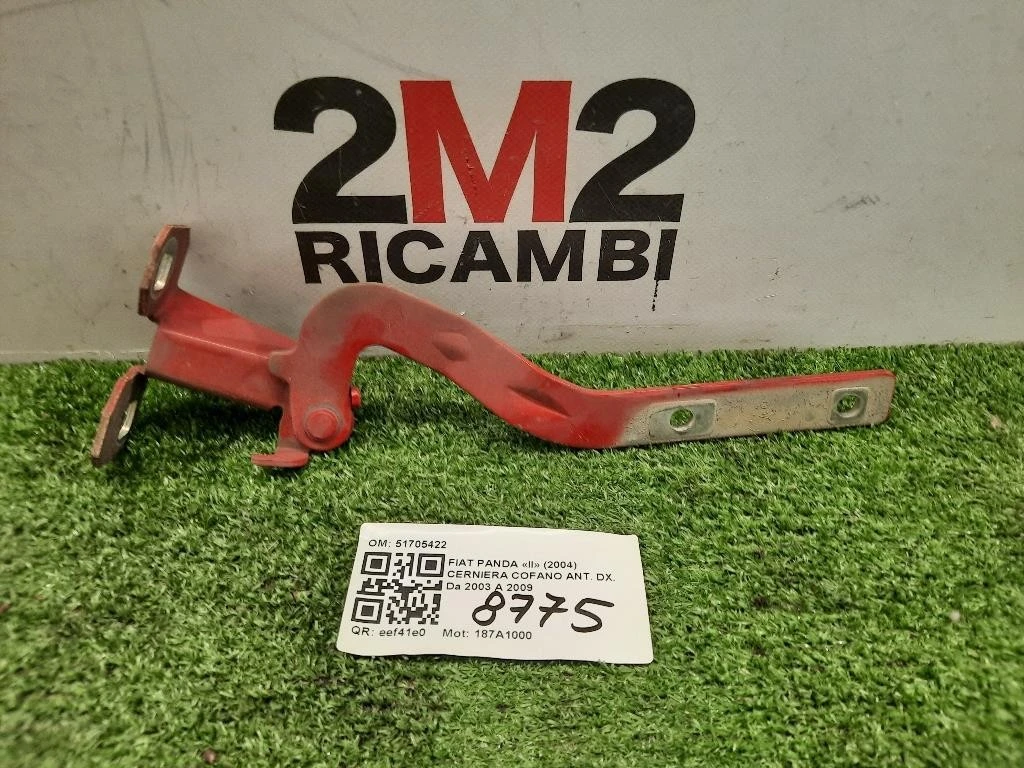 Cerniera Cofano ANT DX 51705422 Fiat Panda II 2004