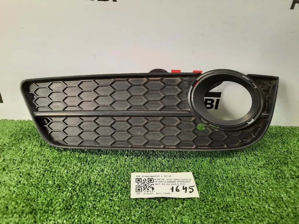 Griglia DI Ventilazione Paraurti ANT SX 8T080768101C Audi A5 8T3 2008