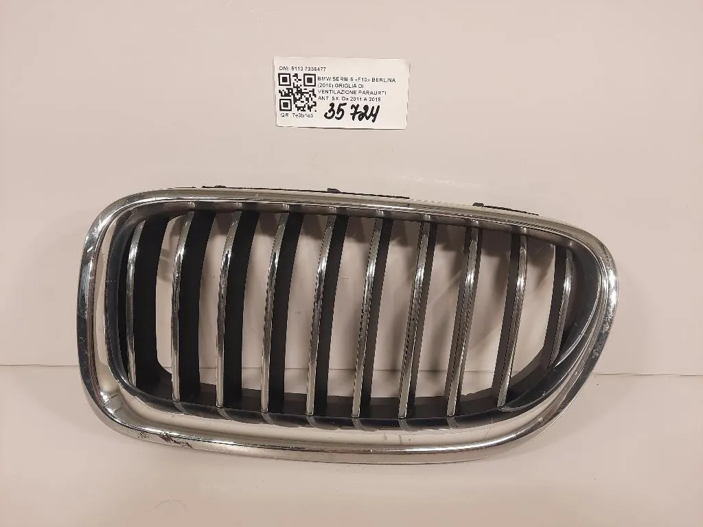 Griglia DI Ventilazione Paraurti ANT SX 51137336477 Bmw Serie 5 F10 Berlina 2010