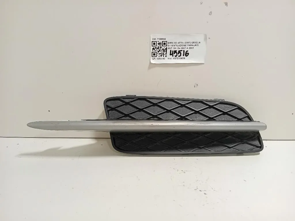 Griglia DI Ventilazione Paraurti ANT SX 7159594 Bmw X5 E70 2007