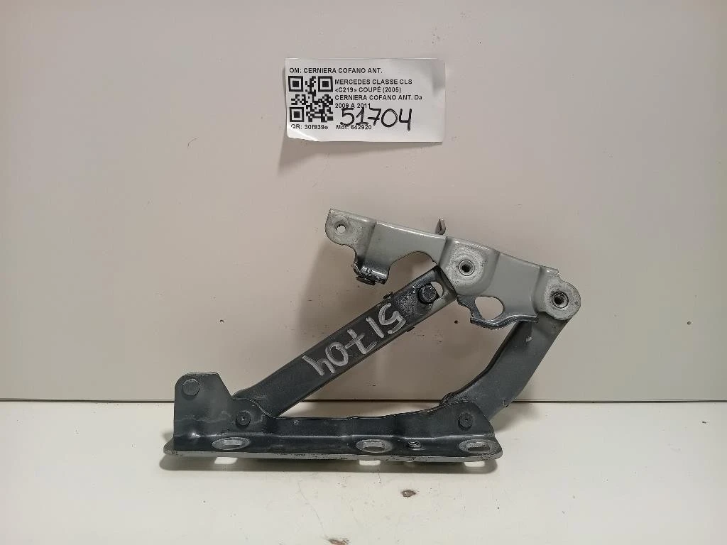Cerniera Cofano ANT DX CERNIERA COFANO ANT Mercedes Classe CLS C219 Coupé 2005