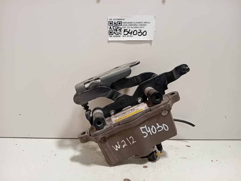 Cerniera Cofano ANT DX A2129066301 Mercedes Classe E W212 2009