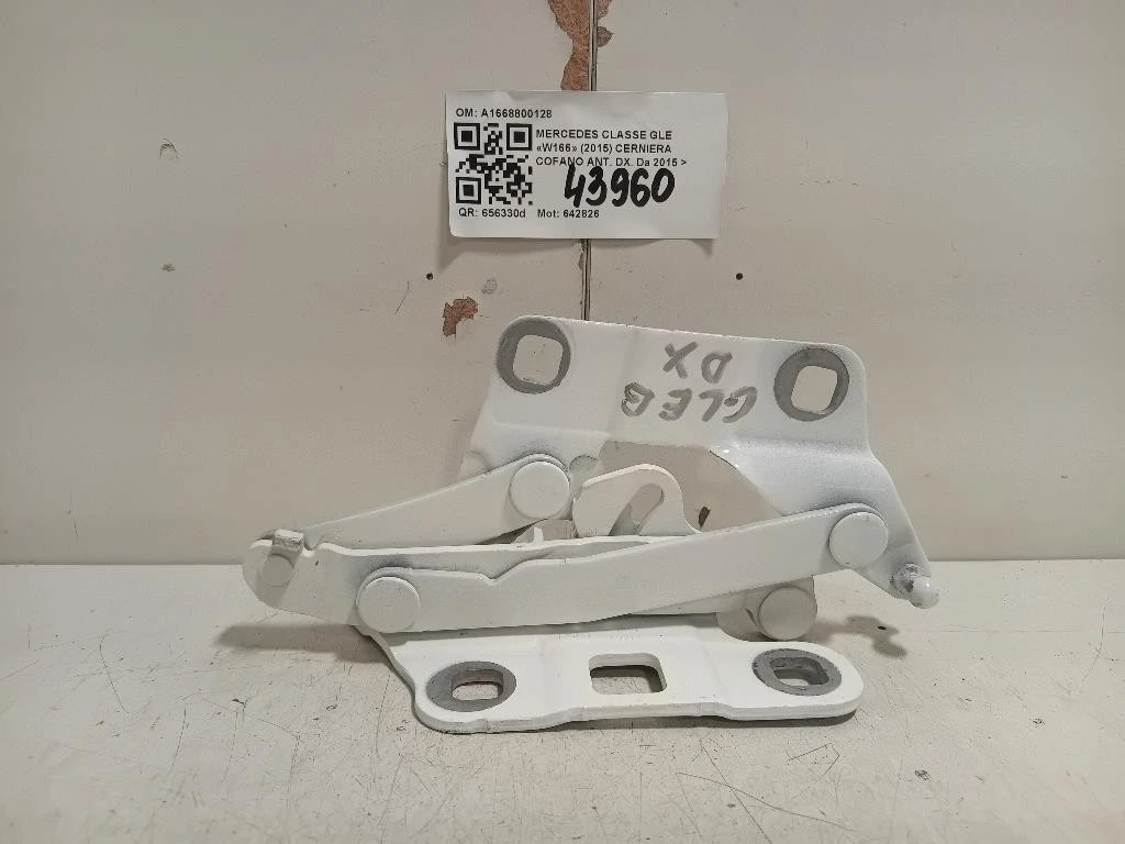 Cerniera Cofano ANT DX A1668800128 Mercedes Classe GLE W166 2015