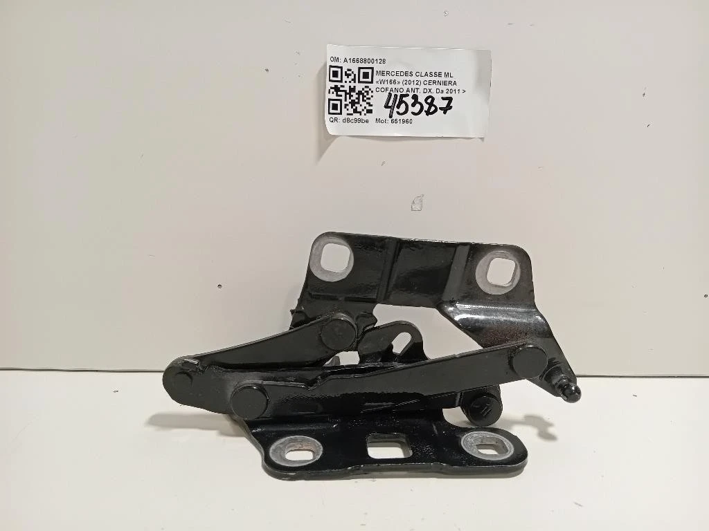 Cerniera Cofano ANT DX A1668800128 Mercedes Classe GLE W166 2015