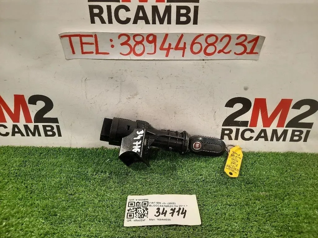 Bloccasterzo 61089800 BLOCCHETTO ACCENZIONE + CHIAVE Fiat 500 II 2008