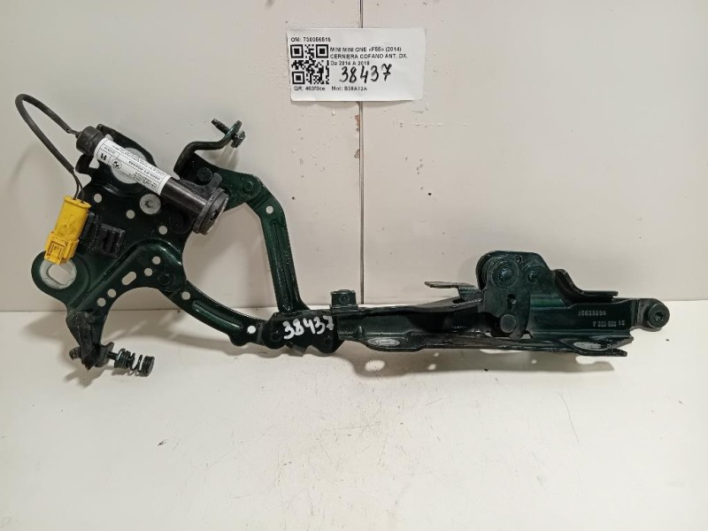 Cerniera Cofano ANT DX 41007370302 Mini MINI ONE F55 2014