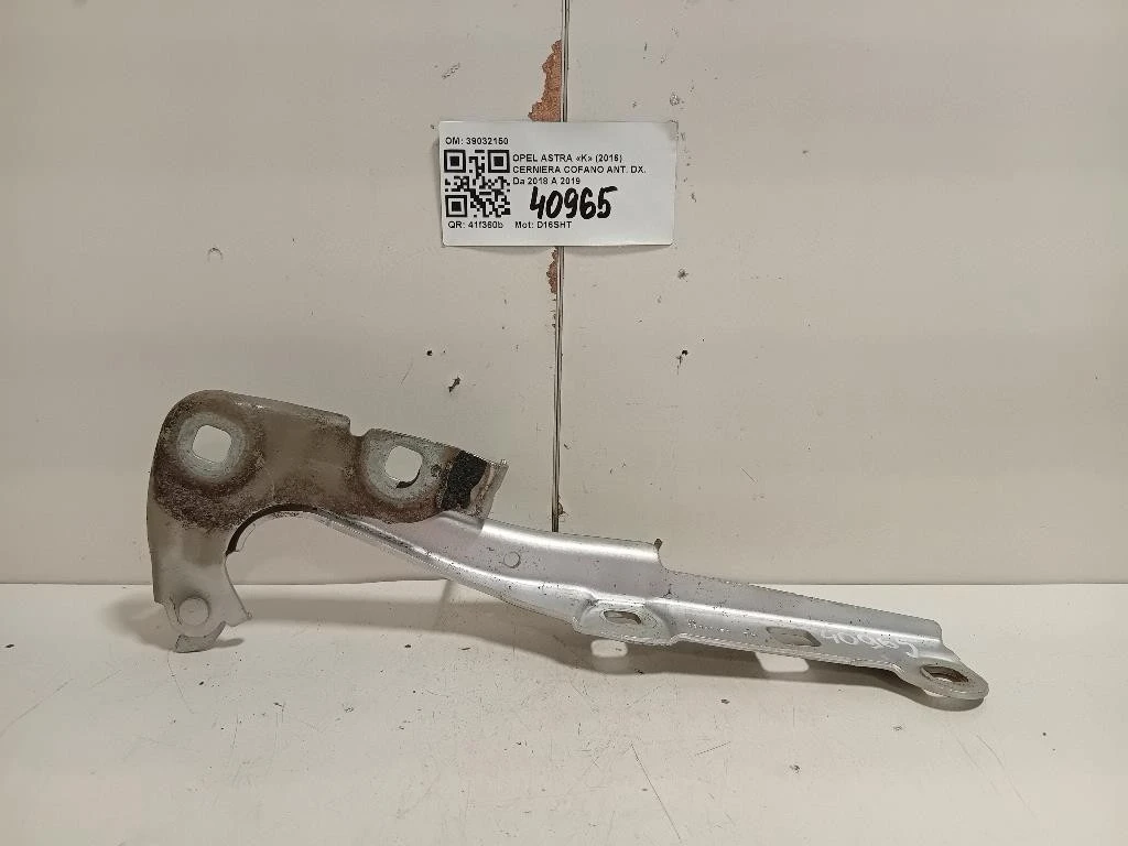 Cerniera Cofano ANT DX 39032150 Opel Astra K 2016