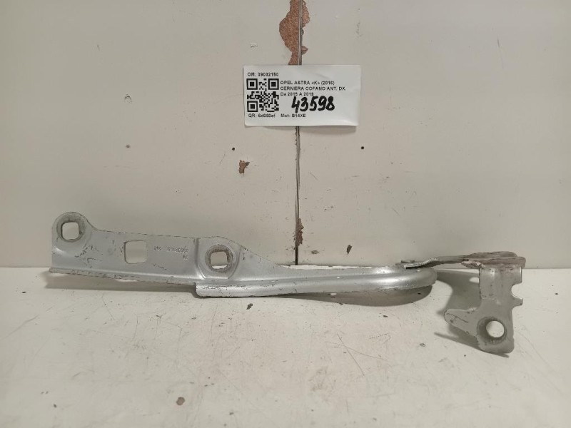 Cerniera Cofano ANT DX 39032150 Opel Astra K 2016