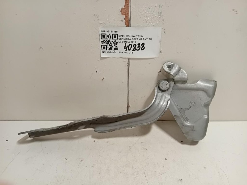 Cerniera Cofano ANT DX 95141369 Opel Mokka 2013