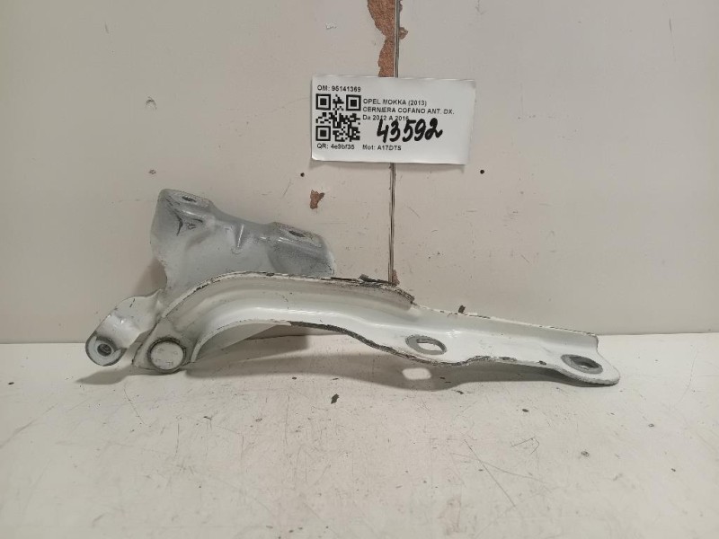 Cerniera Cofano ANT DX 95141369 Opel Mokka 2013